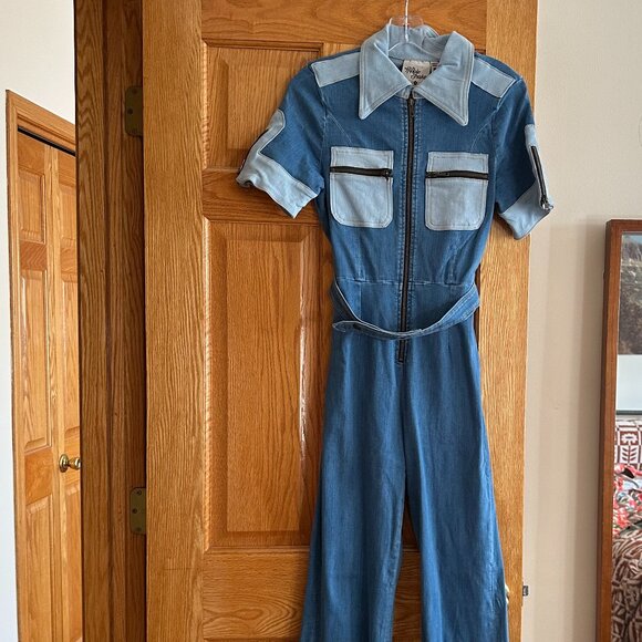 NWT The Hippie Shake Ramble On Zip Up Jumpsuit - Picture 2 of 7